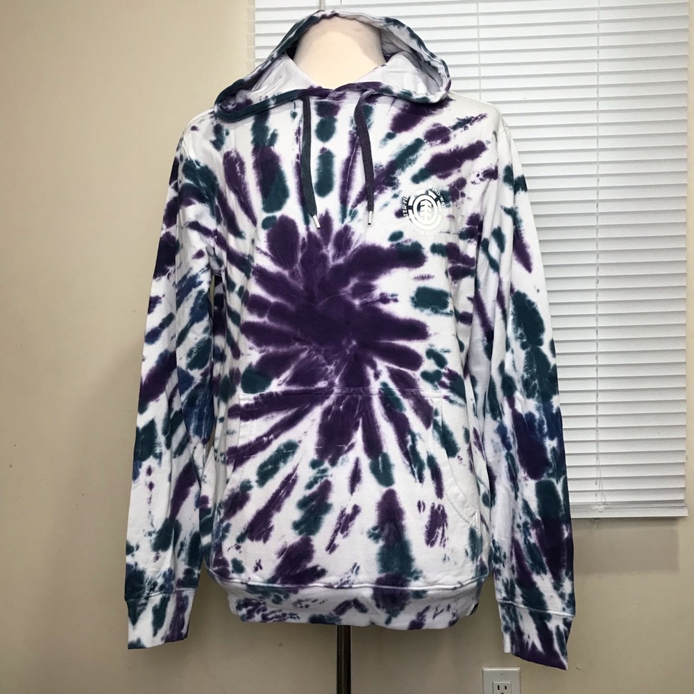 Element Seal BP TD Hoodie Men’s Sz L Tie Dye Multicolor Kangaroo Pocket Pullover - Picture 16 of 16